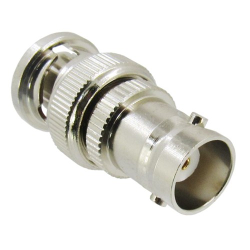BNC Male (plug) to BNC Female (Jack) Adapter, Nickel Plated Brass Body, High Temp, 1.2 VSWR-2