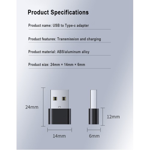 USB C to USB Adapter, USB-C to USB 3.0 Adapter, USB Type-C to USB, Thunderbolt 3 to USB Female Adapter OTG for MacBook-1