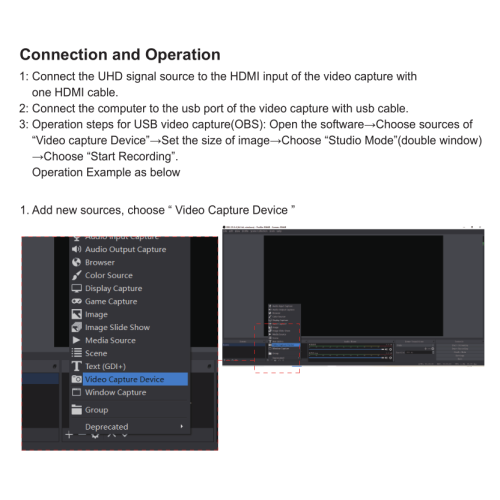Video Capture Card 4K Video USB capture HDMI card Video Grabber Record Box for PS4 DVD Camcorder Camera Recording Live Streaming-2