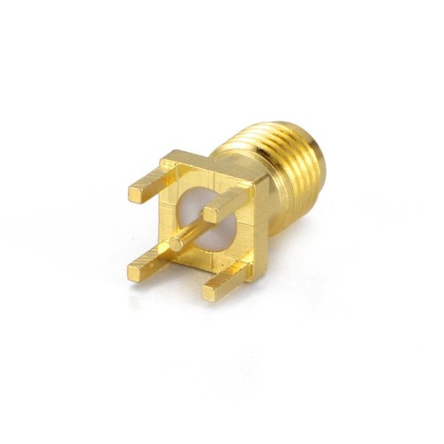 SMA Female Solder Nut Edge PCB Clip Straight Mount Router PCB Board RF Connector Accessories-1