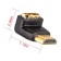 90-Degree Right Angle HDMI Adapter Male to Female , Zinc Alloy Full Shielding 24K Gold Plated Connectors