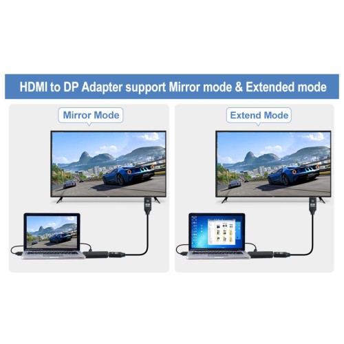 HDMI to DisplayPort Adapter 4K@60Hz, Active HDMI Male to DP Female Converter (Not Bidirectional) HDMI to Display Port for Monitor, PC Graphics Card, Laptop, Mac-3