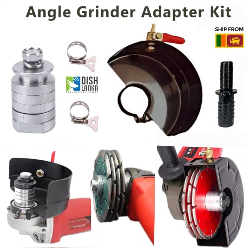 Angle Grinder Multi Cutting Plate Adapter with Dust Cover Safety Guard Kit with Adjustable Water inlet for Wall Cutting Wiring Concrete Granite Cutting