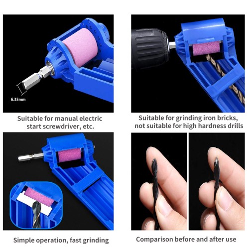 Drill Bit Sharpener Power Tool Corundum Wheel  Nail Titanium Drill Bits Set Sharpener For 2-12.5mm Bit-2