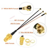 5G Router MIMO Antenna Connector Cable for 5G  ZTE MC801 Huawei STC Dialog Mobitel SLT Airtel Hutch SMA  IPEX4 MHF4 MS156 2mm