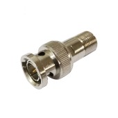 F Type Connector Jack Female to BNC Plug Male RG6, RG59 Coaxial Cable Connector CCTV security camera, DVR cameras CATV Satellite Receiver Coaxial Coax CCTV Adapter