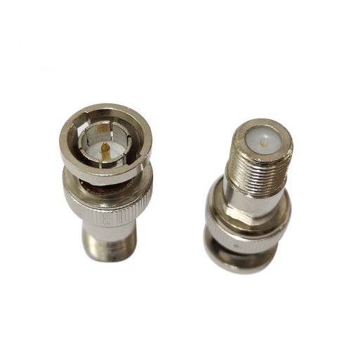 F Type Connector Jack Female to BNC Plug Male RG6, RG59 Coaxial Cable Connector CCTV security camera, DVR cameras CATV Satellite Receiver Coaxial Coax CCTV Adapter-1
