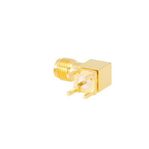 SMA-KWHD RF Connector Head SMA-KWE Female 90 Degree Router Phone Bend PCB Board Antenna Base PCB welding plate copper-1