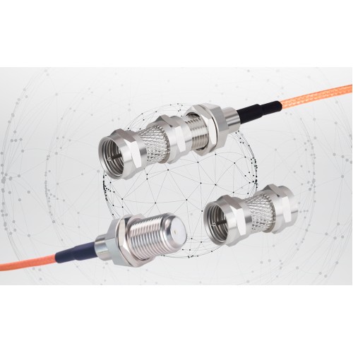 F Type Male F to male F connector Coupler 2-pcs 75 Ohm F Type RG6 Coaxial Cable Adapter, RF Adapter Cable Extension Coupler for TV, Satellite Antenna, Splitter, Amplifier-2