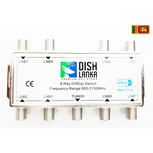 DiSEqC Switch 8X1 Satellite Switch 8 in 1  FTA Dish LNB LNBF SAT Switch Receiver Decoder TV Antenna Wire All SAT