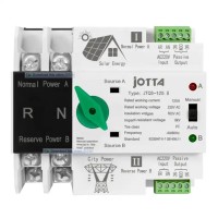 ATS Single Phase Din Rail 2P 125A Dual Power Automatic Transfer Switch - Electrical Selector Switches for PV Solar Inverter