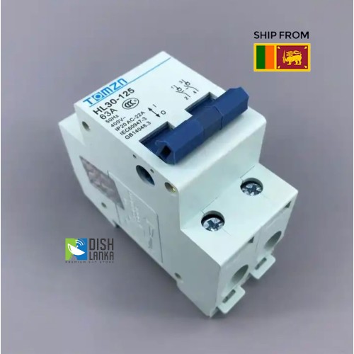 TOMZN Circuit Breaker HL30 2P Main Switch Function Disconnector Switch Isolator Circuit Breaker 63A