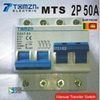 TOMZ 2P 50A MTS Dual power Manual Transfer Switch Circuit Breaker MCB 50HZ/60HZ 400