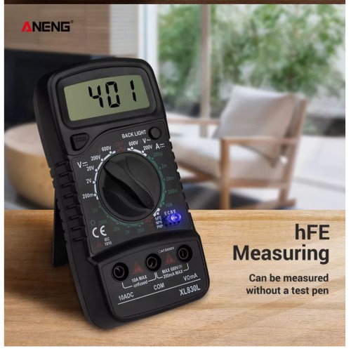 Multimeter Digital LCD Multimeter Voltmeter Ammeter AC DC OHM Volt Tester Test Current XL830L-4