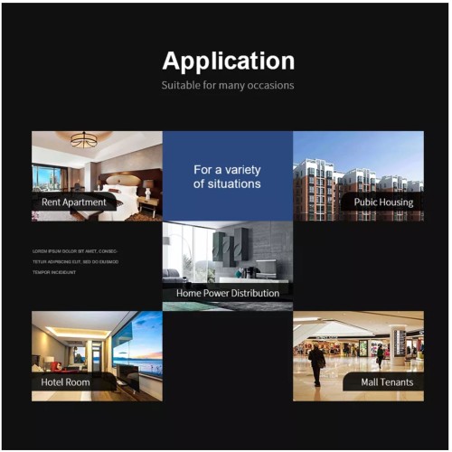 Energy Meter Digital Backlight Single Phase Power Consumption Meter Wattmeter Din Rail Electric AC 220V 80A-4