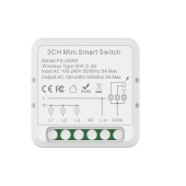 3gang 3CH Tuya WiFi Wireless Mini Smart Switch Module Works With Alexa Google Home Voice Time Control On/Off Module Ac100-240V