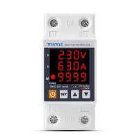 63A 230V 3 IN1 Display Din rail adjustable over under voltage surge protector relay over current protect Kwh Power WATT Hours. 63A 230V 3 IN1 Display Din rail adjustable over under voltage surge protector relay over current protect Kwh Power WATT Hours.