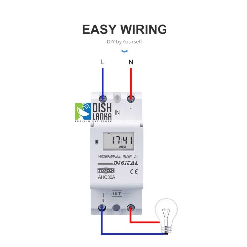 TOMZN Din Rail Weekly 7 Days Programmable Digital TIME SWITCH Relay Timer Control 30A AC 220V 230V-6