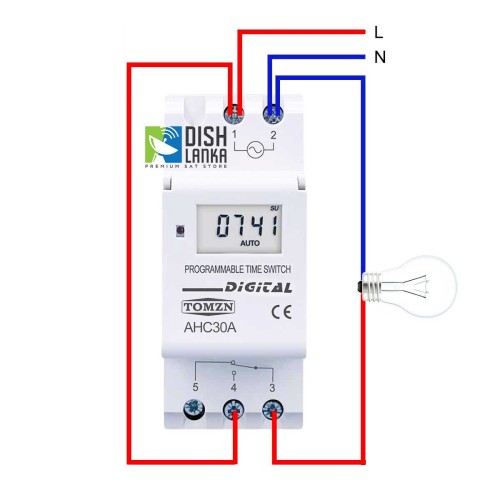 TOMZN Din Rail Weekly 7 Days Programmable Digital TIME SWITCH Relay Timer Control 30A AC 220V 230V-5