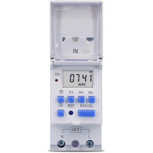 TOMZN Din Rail Weekly 7 Days Programmable Digital TIME SWITCH Relay Timer Control 30A AC 220V 230V-3