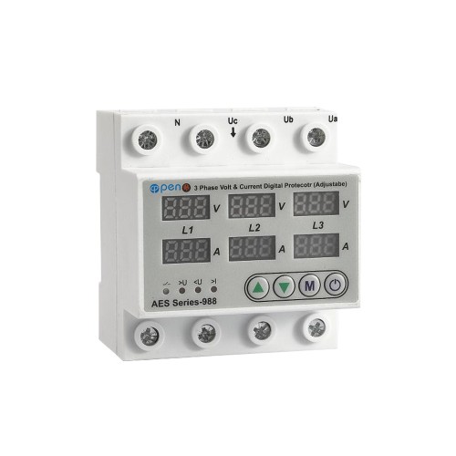 Voltage Protector Three phase Four Wire Over Under Voltage Protector Phase failure protection 220V 400V 63A