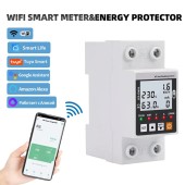 WIFI Smart Switch Trip Switch Smart Life Energy Meter Kwh Metering Circuit Breaker Timer with Voltage Current and Leakage Protection 1P+N 63A