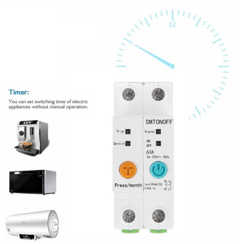 eWeLink WIFI Trip Switch 63A Single Phase Smart Energy Meter Kwh Metering Monitoring Circuit Breaker-5
