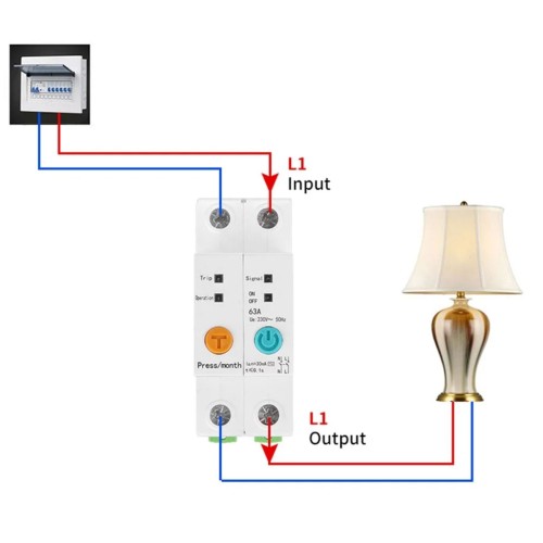 eWeLink WIFI Trip Switch 63A Single Phase Smart Energy Meter Kwh Metering Monitoring Circuit Breaker-3