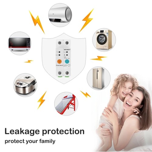 eWeLink WIFI Trip Switch 63A Single Phase Smart Energy Meter Kwh Metering Monitoring Circuit Breaker-4